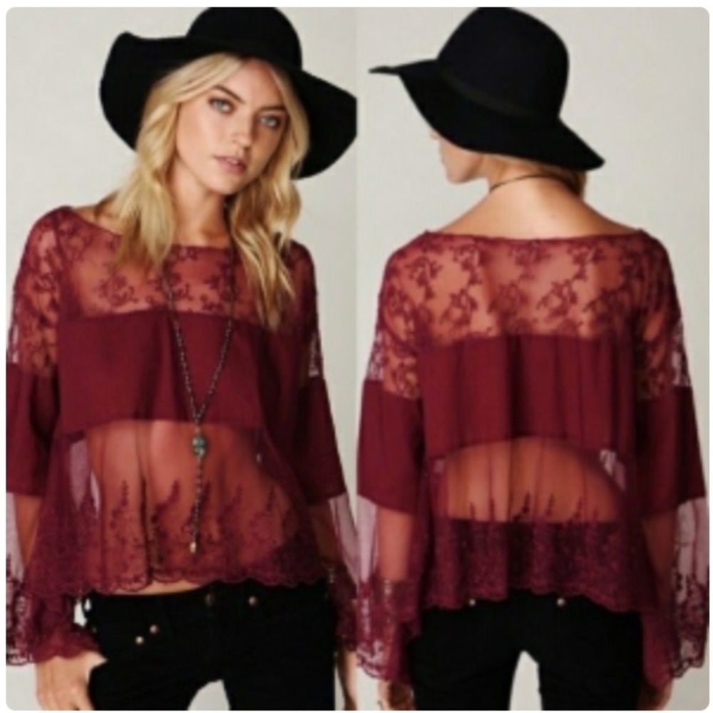 Free People Lace Top